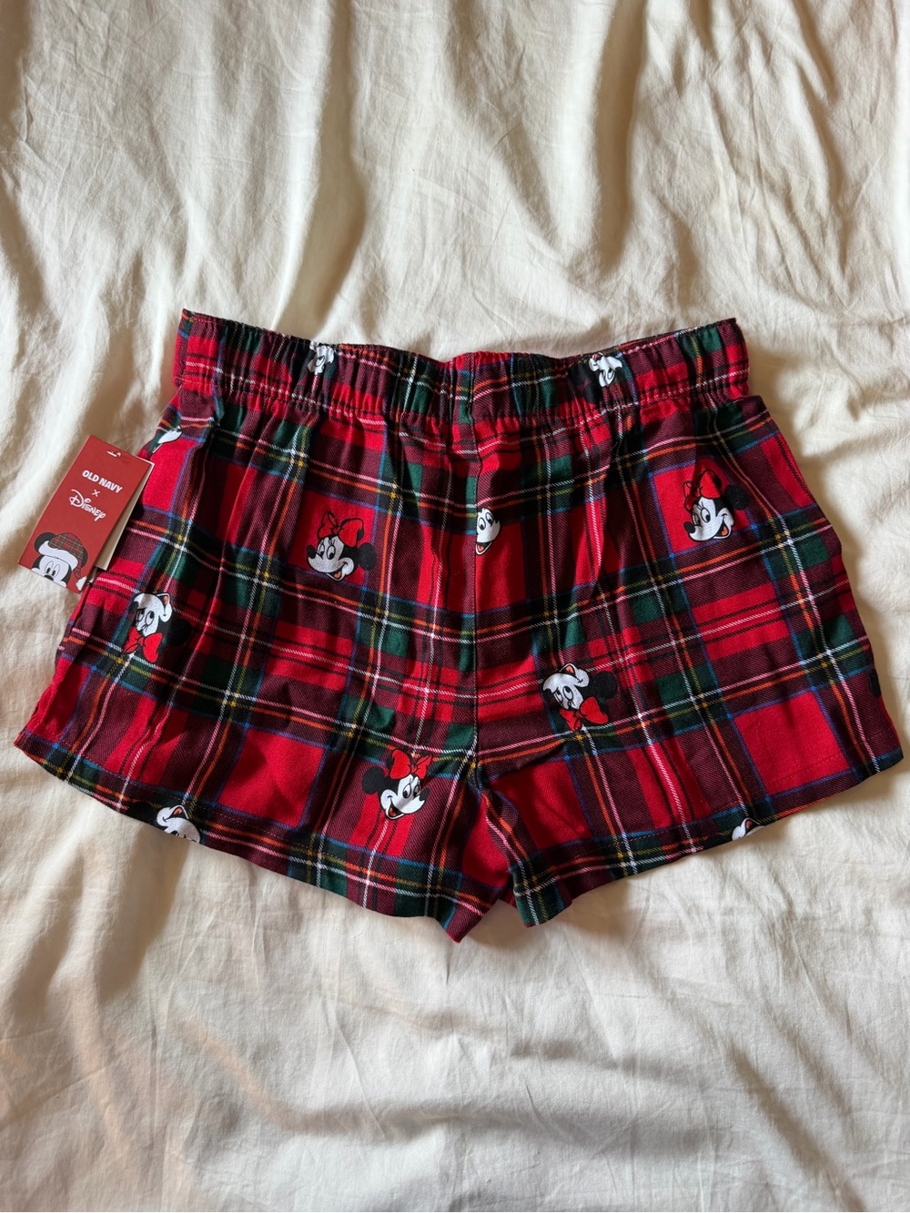 NWT Disney Minnie Mouse Plaid Pajama Shorts - Picture 2 of 5